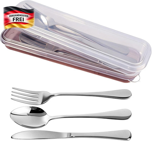 Camping besteck set edelstahl - set,