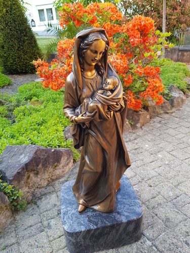 Madonna mit kind bronze 70cm - madonna,