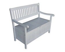 GREENA 4er wß-gew Truhenbank