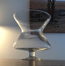 Große Glas Vase 23,5 cm hoch Durchmesser 20,5 cm.