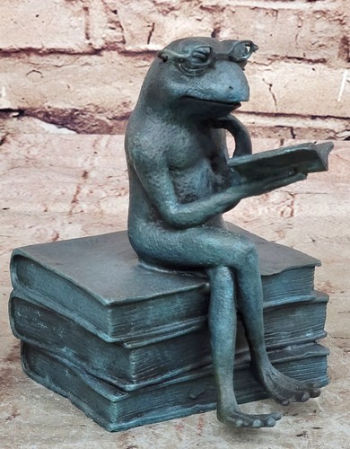 Bronze frosch statue - bronze, skulptur