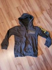 Jacke Sweatjacke Kapuzenjacke Gr. 134/140 in grau mit Aufdruck von Y.F.K.