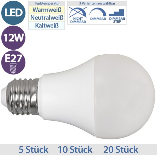 12w led birnen e27 - birnen, kaltweiß