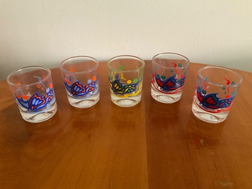 Schnapsglas stamperl bunt - x,
