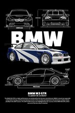 Blechschild BMW M3 GTR 30 x 20
