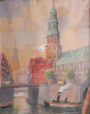 Aquarell: Hamburg