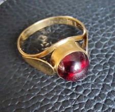 Ring mit Granit 333 Gelbgold Са 2,5 Gramm RG 59