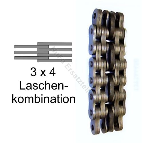Flyerkette lastkette 3x4 - 3x4, typ