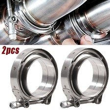 2x Edelstahl V Band Schelle 76