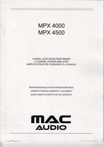 Mac audio mpx - mpx, 4000