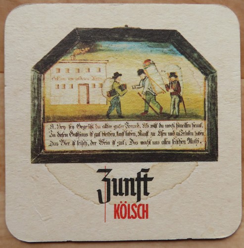 Alter bierdeckel zunft kölsch - alter,