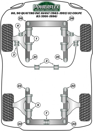 Set buchsen audi 90 - buchsen, 80