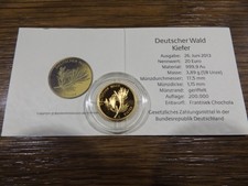 20 Euro Goldmünze 1/8 Oz, Deutscher Wald, Kiefer 2013, Prägestätte J