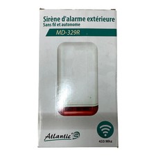 Atlantic'S MD-329R Drahtlose Sirene - Innen-/Außenalarmsirene mit Blitz 115dB