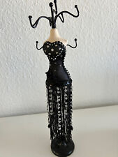 Schmuckständer in Form einer Puppe - schwarzes Metall