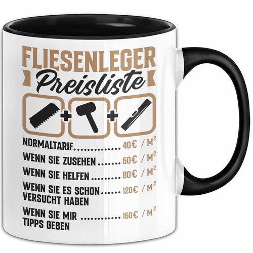 Fliesenleger tasse geschenk - tasse,