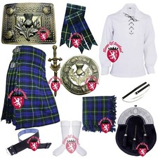 HS Argyll of Campbell Herren Schottisch Kilt Outfit Set Distel Wappen Acrylwolle 