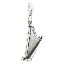 Charm / Anhänger Harfe 1 aus 925 Sterling Silber
