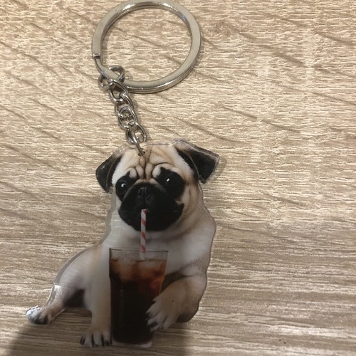 Schlüsselanhänger mops hund - schlüsselanhänger,