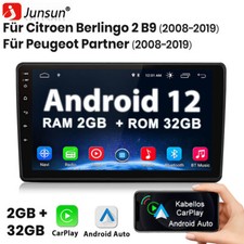 Für Citroen Berlingo 2 2008-2019 Doppel Din Autoradio Bluetooth GPS WiFi RDS DAB