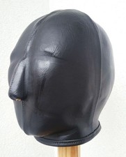 Ledermaske, schwarz, handgefertigt.  Leather Mask, handmade, black, ohne Augen