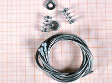 Set 141 cm unbenutzt 2 x Stahlseil Bremszug 1 mm Fahrrad Auto Seilzug Bremsseil