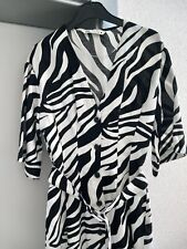  Freizeitkleid Maxi Lang Zebra Party  gr.34/36 XS S  Schwarz/weiß Zara Neuwertig