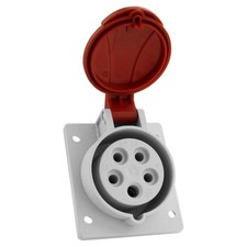 Schräg Einbausteckdose 16A