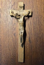 Wandkreuz - Kruzifix - Holz -  Jesus Christus am Kreuz - vintage - 43 cm