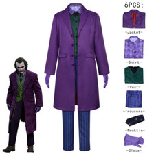 The Dark Knight Batman Joker Cosplay Kostüme Heath Ledger Anzug Karneval Outfit