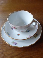 Meissen Gedeck  Streublümchen von 1860-1924, Handgenalt  1. Wahl Cip an Tasse