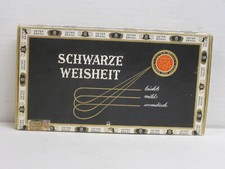 Zigarrenkiste Schwarze Weisheit aus Pappe B 23,2 cm T 12,3 cm H 3,8 cm