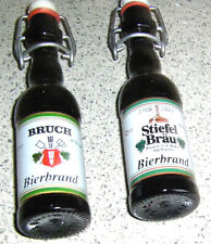 BRUCH BRAUEREI SAARBRÜCKEN-2 FÄSCHCHEN 2x BIERBRAND-5 cl-45%-BRUCH STIEFEL BRÄU-