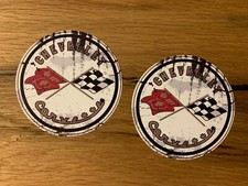 2x Vintage Aufkleber Corvette