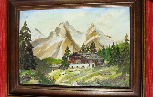 ölbild auf holz gemalt - Ölbild,