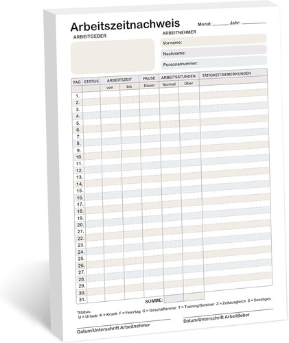 Stundenbuch für arbeit - stundenbuch,