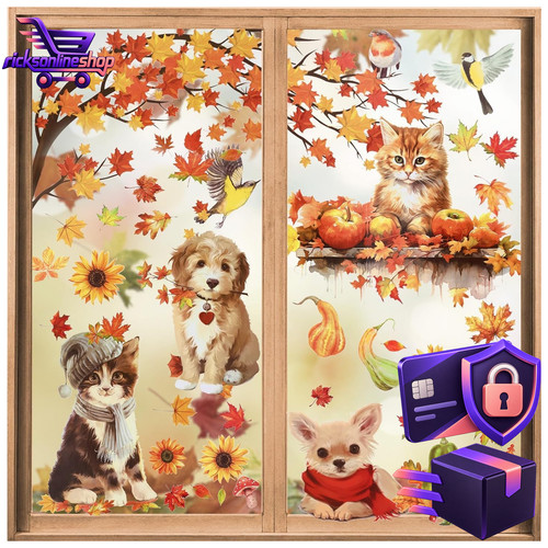 Fensterbilder herbstdeko - fensterbilder,