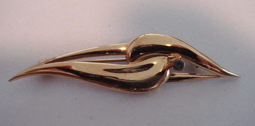 Brosche amerikaner goldton - brosche, a*d