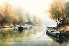 Wandbild: Fischerboote auf dem