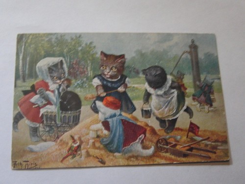 Arthur thiele alte katzen - alte, ak