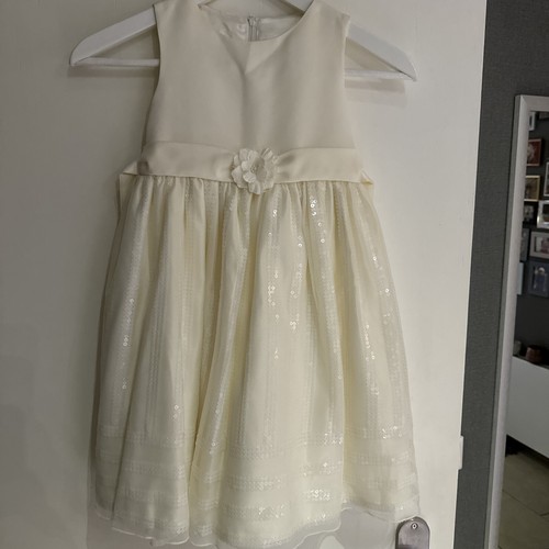Kleid mädchen weiß creme - mädchen, weiß-creme/