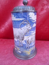 Beautiful old jug with - old, pewter