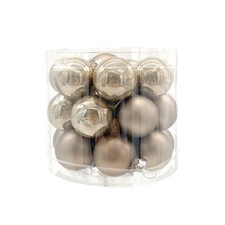 Christbaumkugeln braun Set