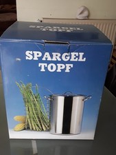 Spargeltopf mit Einsatz,  23 cm hoch