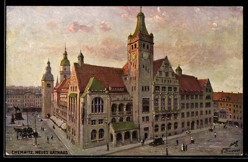 Künstler chemnitz naues - künstler-ak, chemnitz,