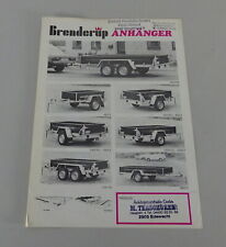 Prospekt / Broschüre Brenderup Anhänger