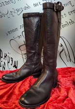 STIEFEL "LAURA BELLARIVA" 40 SCHWARZ 100% ECHTES LEDER FLACH ITALY EXKLUSIV...