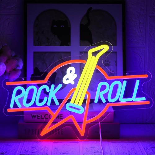 Rock roll neon schild - roll,