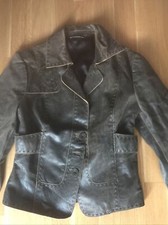 Lederjacke Promod Gr. 36 grau