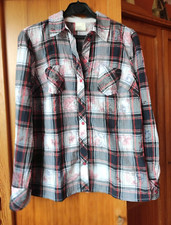 Bluse, schwarz-weiß-rot